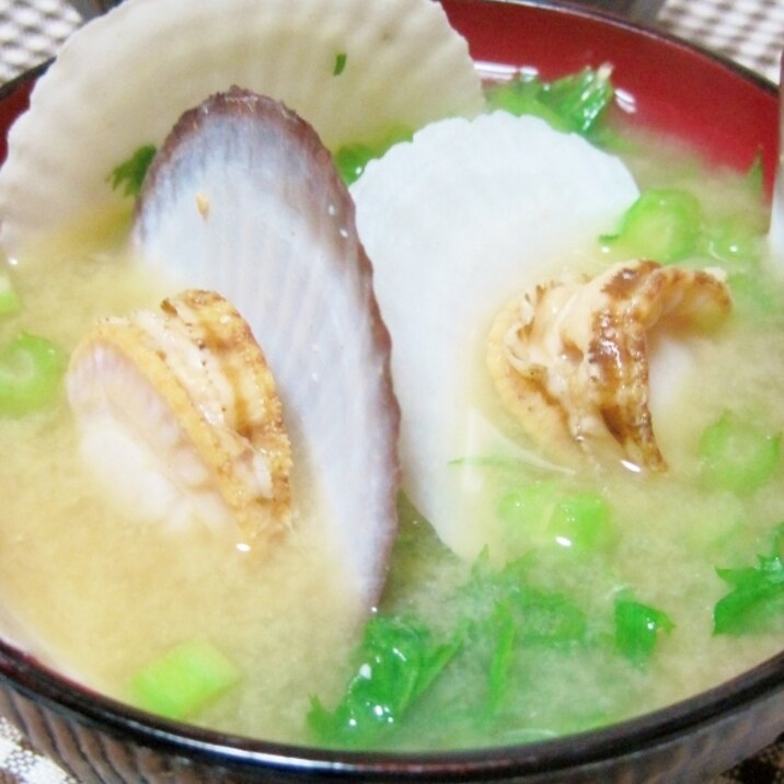 ベビーホタテ わさび菜 春の味噌汁 レシピ 作り方 By yamat 楽天レシピ ベビーホタテ わさび菜 春の味噌汁 レシピ 作り方 By yamat 楽天レシピ